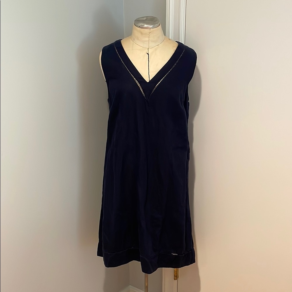 Gap Navy Sleeveless Dress with Cut-Outs Size Medium